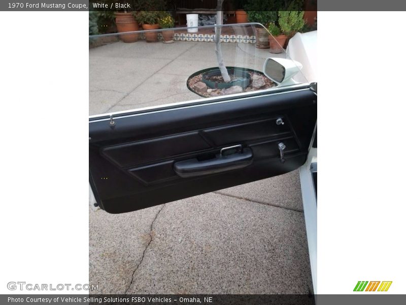 White / Black 1970 Ford Mustang Coupe