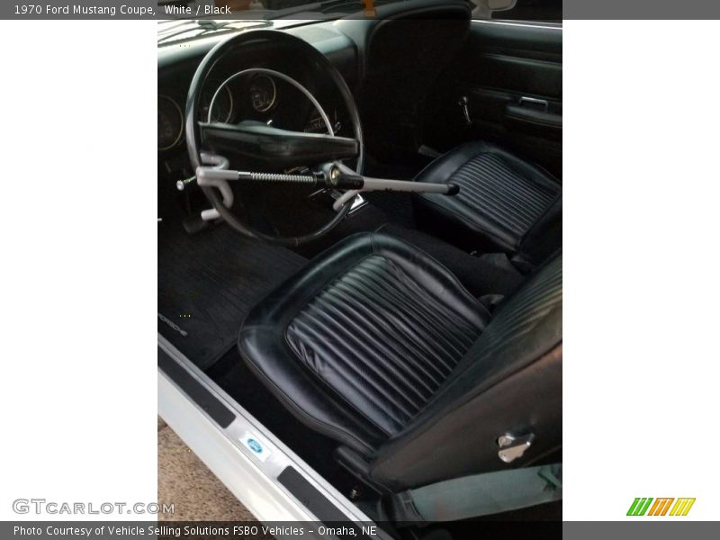 White / Black 1970 Ford Mustang Coupe