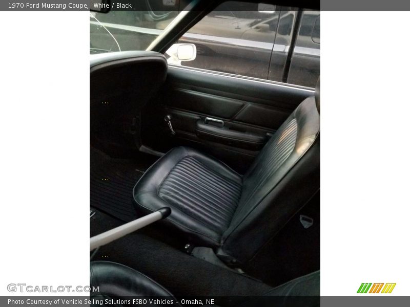 White / Black 1970 Ford Mustang Coupe