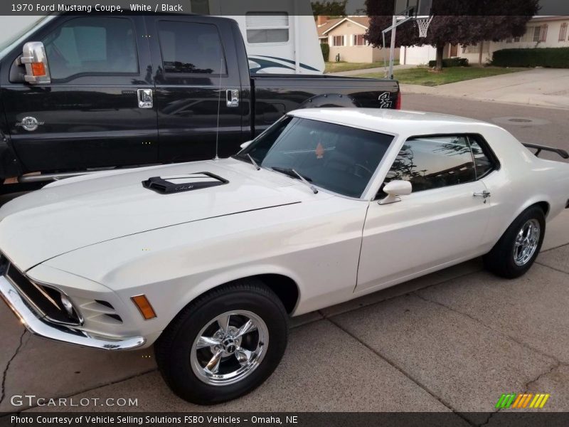 White / Black 1970 Ford Mustang Coupe