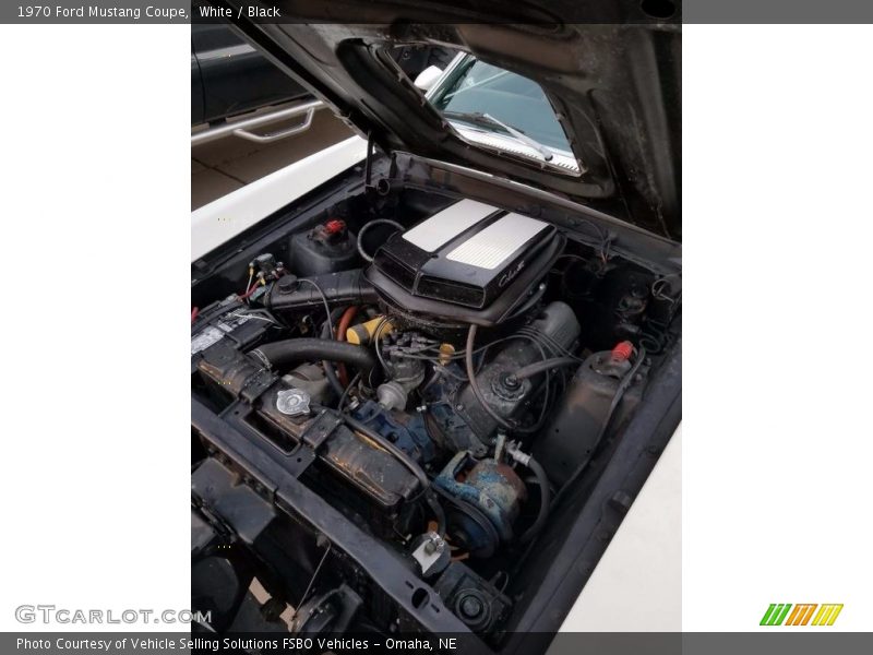 White / Black 1970 Ford Mustang Coupe