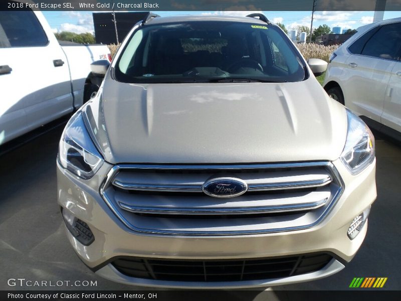White Gold / Charcoal Black 2018 Ford Escape SEL