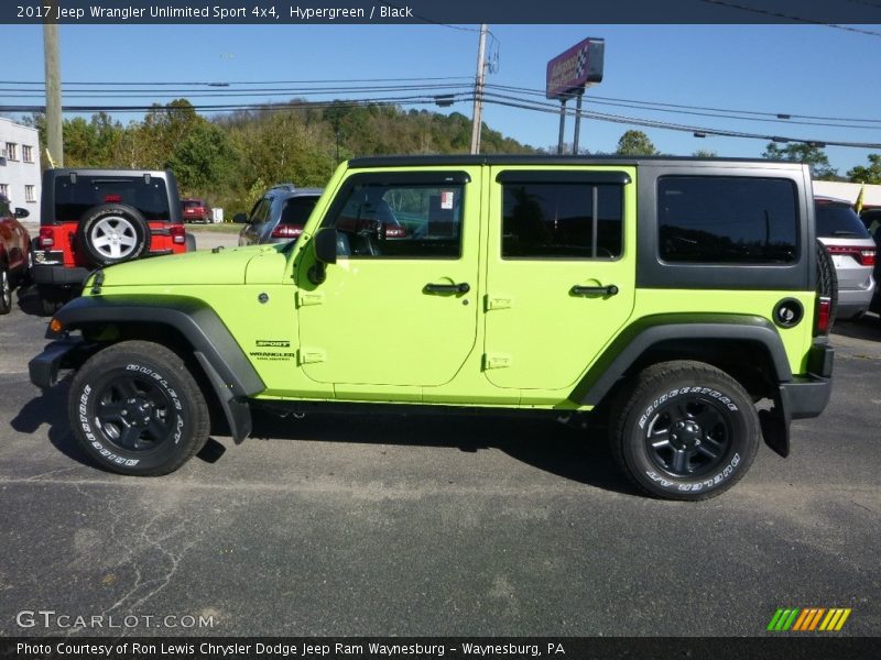 Hypergreen / Black 2017 Jeep Wrangler Unlimited Sport 4x4