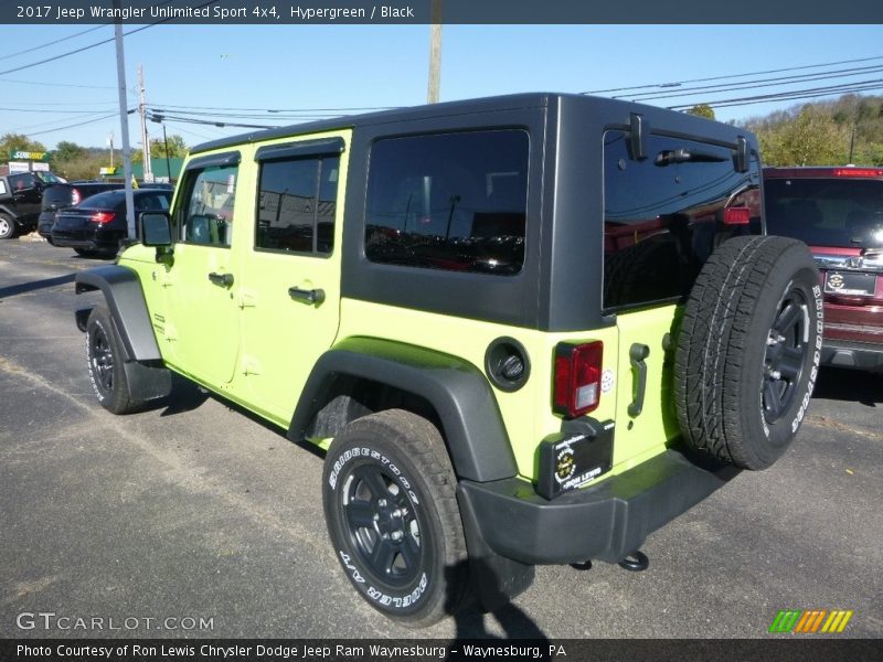 Hypergreen / Black 2017 Jeep Wrangler Unlimited Sport 4x4