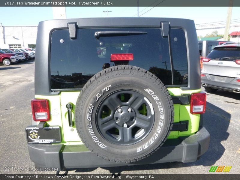 Hypergreen / Black 2017 Jeep Wrangler Unlimited Sport 4x4