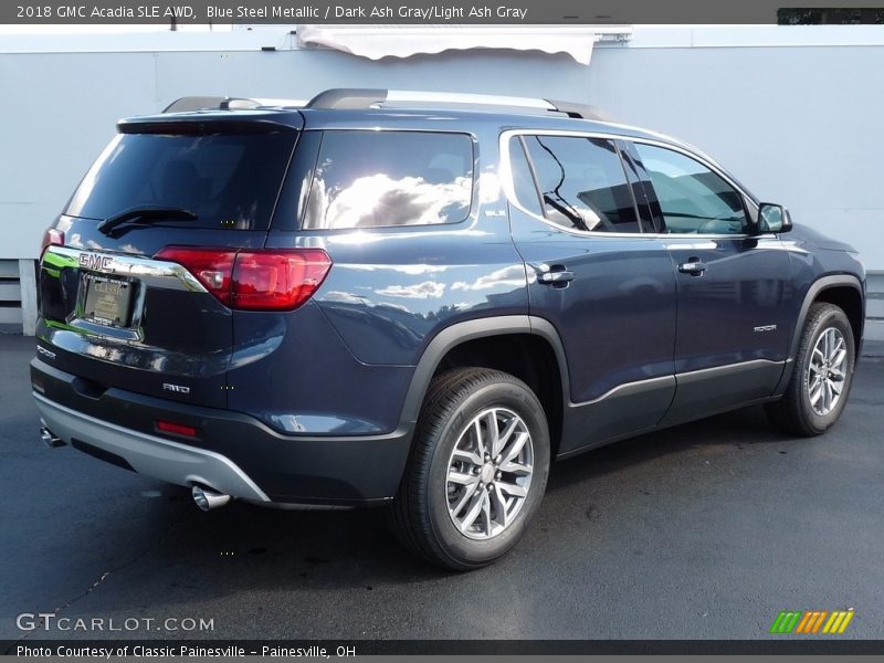 Blue Steel Metallic / Dark Ash Gray/Light Ash Gray 2018 GMC Acadia SLE AWD