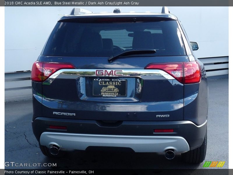 Blue Steel Metallic / Dark Ash Gray/Light Ash Gray 2018 GMC Acadia SLE AWD