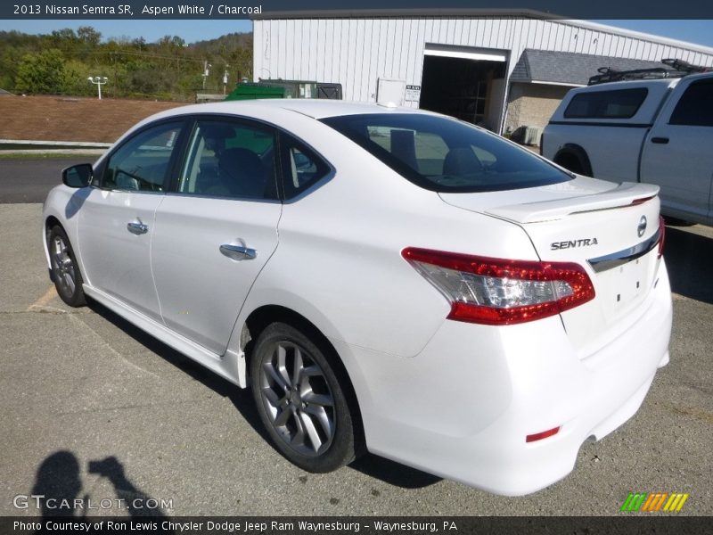 Aspen White / Charcoal 2013 Nissan Sentra SR