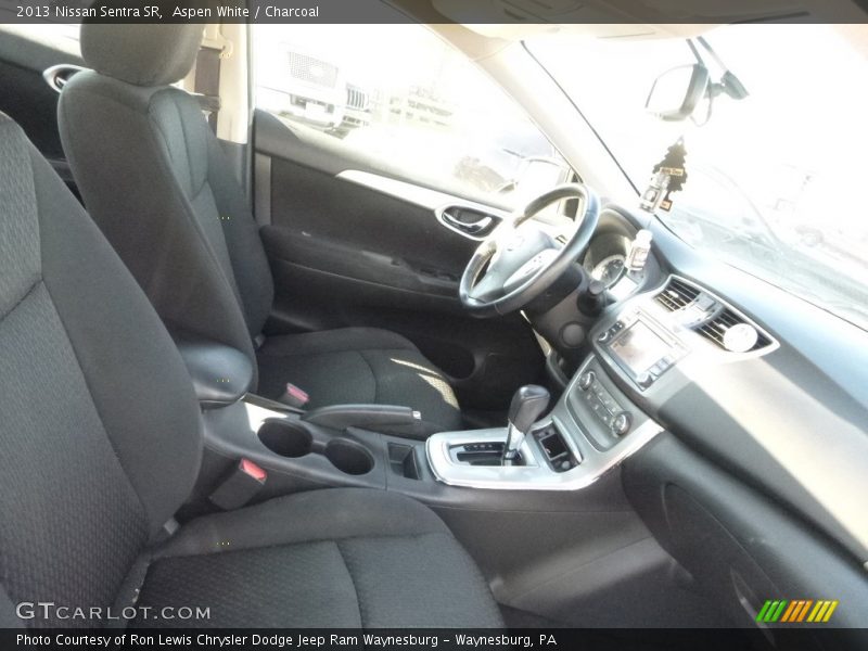 Aspen White / Charcoal 2013 Nissan Sentra SR