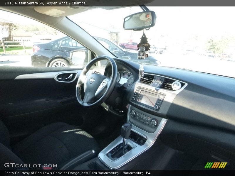 Aspen White / Charcoal 2013 Nissan Sentra SR