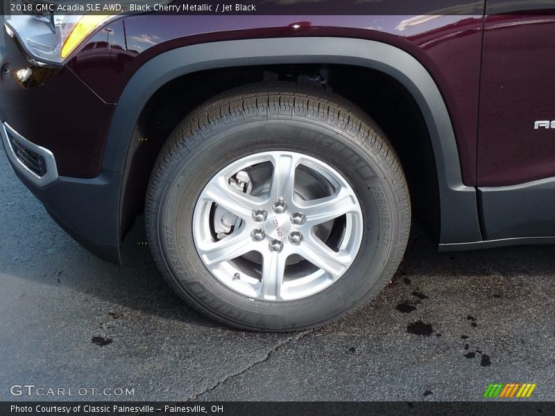 Black Cherry Metallic / Jet Black 2018 GMC Acadia SLE AWD