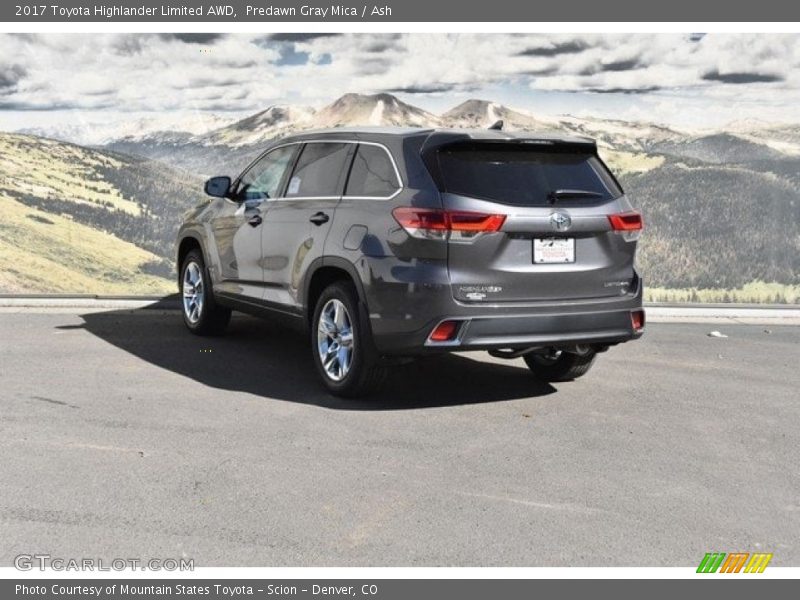 Predawn Gray Mica / Ash 2017 Toyota Highlander Limited AWD