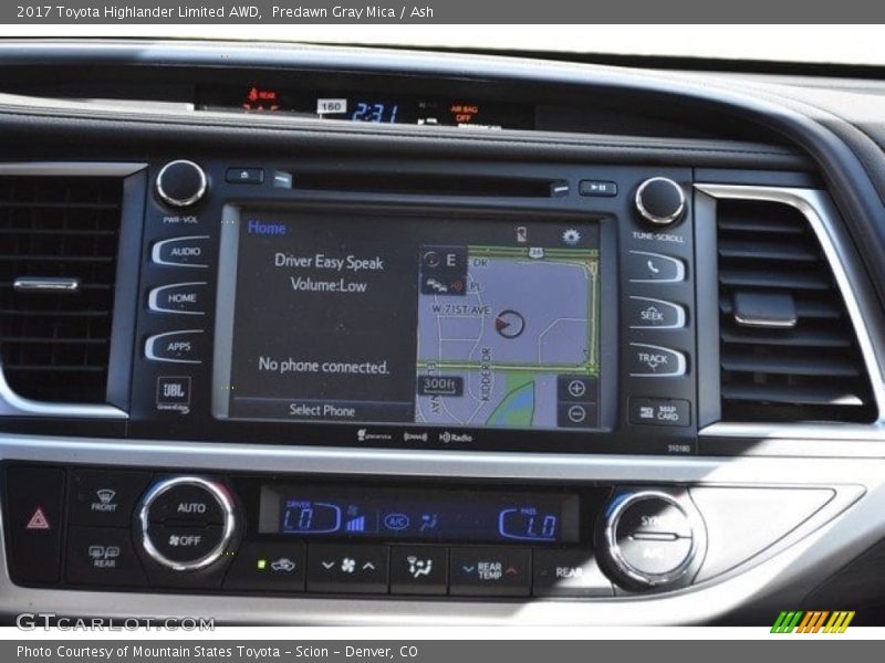 Predawn Gray Mica / Ash 2017 Toyota Highlander Limited AWD