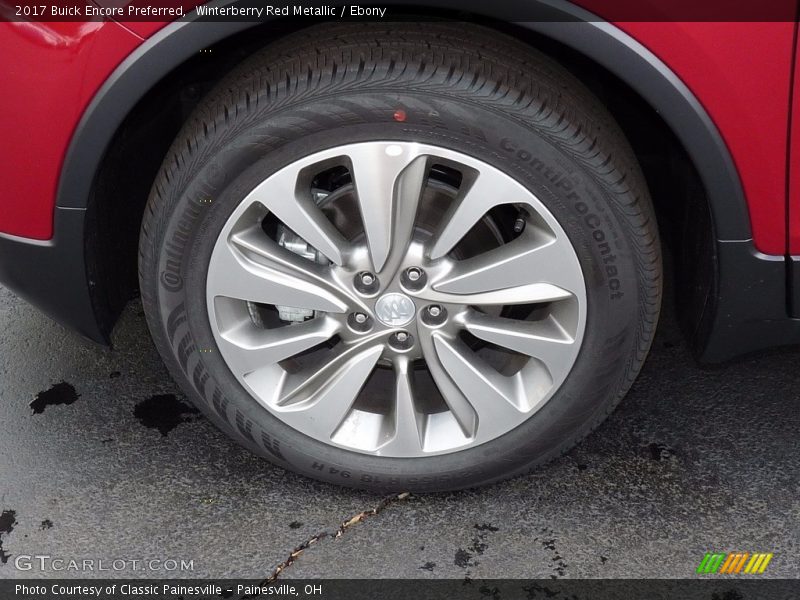 Winterberry Red Metallic / Ebony 2017 Buick Encore Preferred