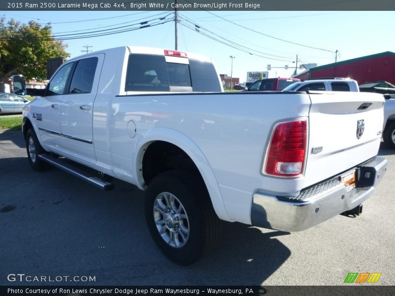 Bright White / Canyon Brown/Light Frost Beige 2015 Ram 2500 Laramie Mega Cab 4x4