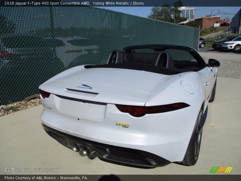 Yulong White Metallic / Ebony 2018 Jaguar F-Type 400 Sport Convertible AWD