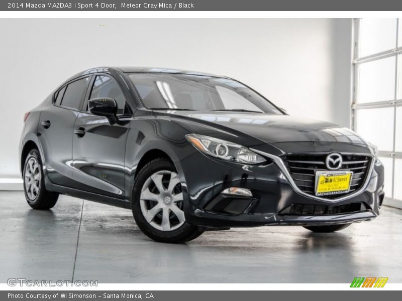 Meteor Gray Mica / Black 2014 Mazda MAZDA3 i Sport 4 Door