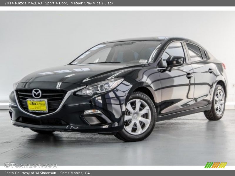 Meteor Gray Mica / Black 2014 Mazda MAZDA3 i Sport 4 Door