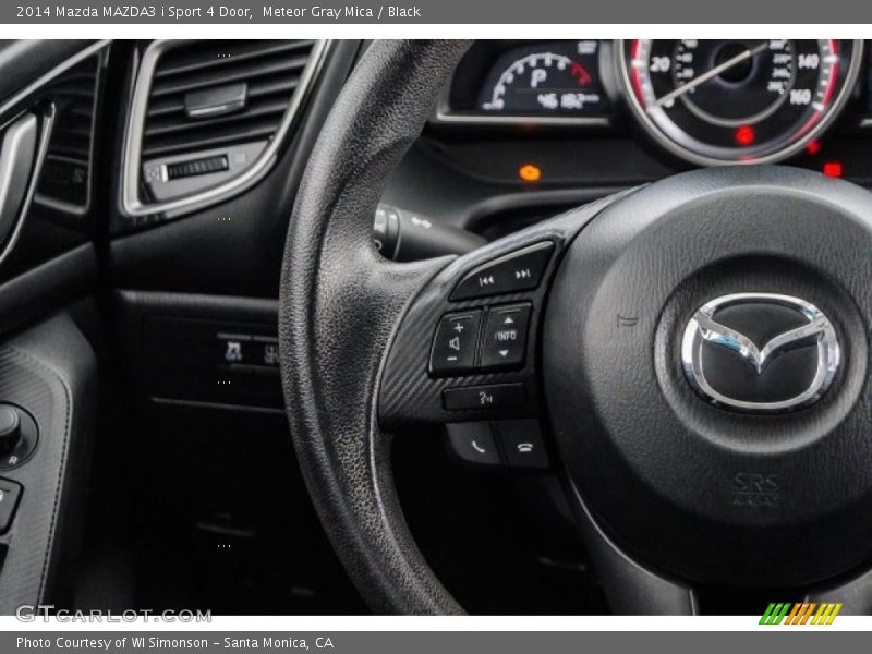 Meteor Gray Mica / Black 2014 Mazda MAZDA3 i Sport 4 Door
