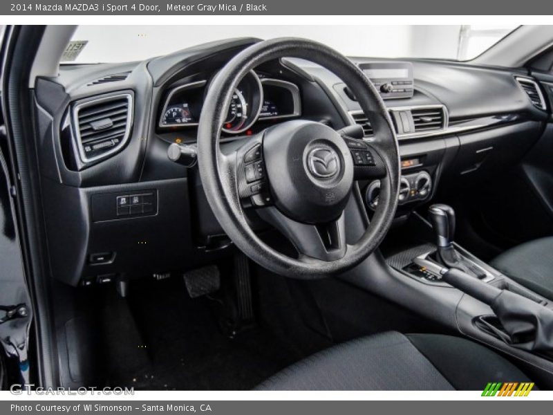 Meteor Gray Mica / Black 2014 Mazda MAZDA3 i Sport 4 Door