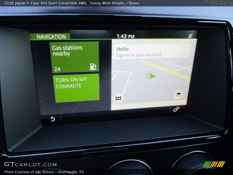 Navigation of 2018 F-Type 400 Sport Convertible AWD