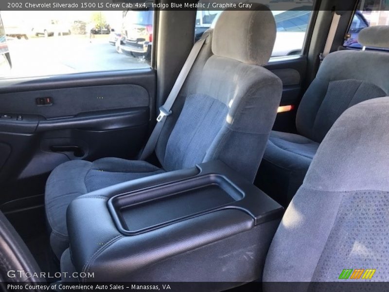 Indigo Blue Metallic / Graphite Gray 2002 Chevrolet Silverado 1500 LS Crew Cab 4x4