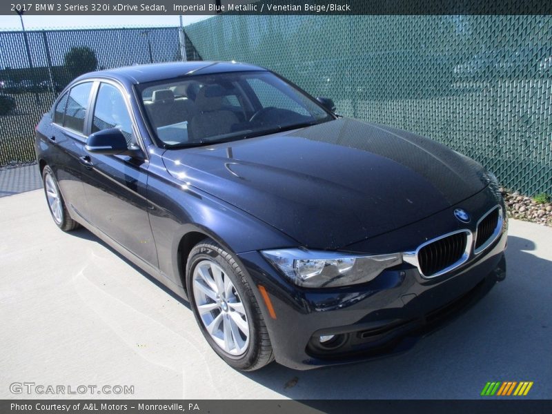 Imperial Blue Metallic / Venetian Beige/Black 2017 BMW 3 Series 320i xDrive Sedan