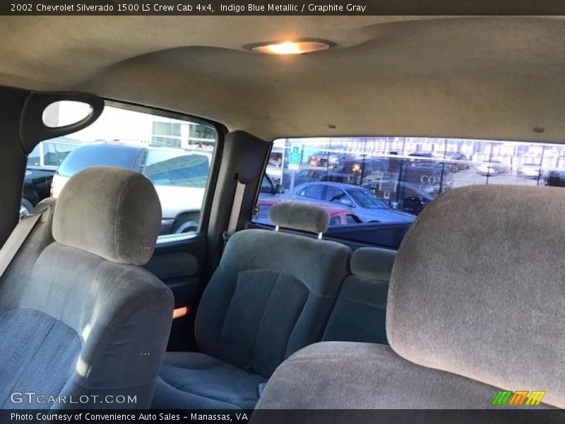 Indigo Blue Metallic / Graphite Gray 2002 Chevrolet Silverado 1500 LS Crew Cab 4x4