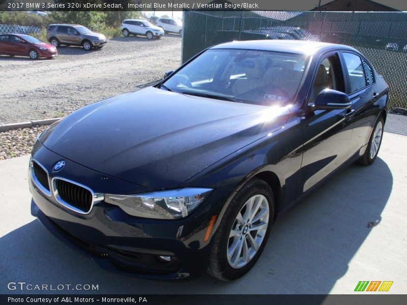 Imperial Blue Metallic / Venetian Beige/Black 2017 BMW 3 Series 320i xDrive Sedan