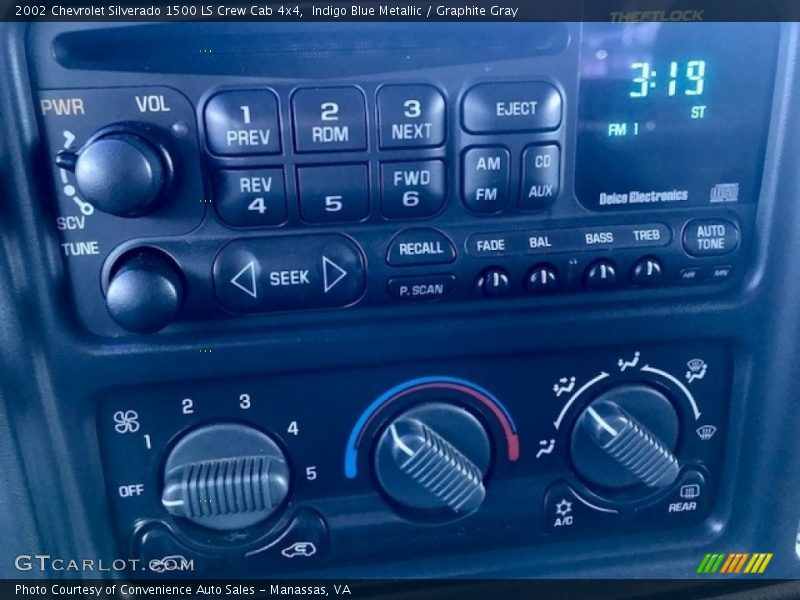 Indigo Blue Metallic / Graphite Gray 2002 Chevrolet Silverado 1500 LS Crew Cab 4x4