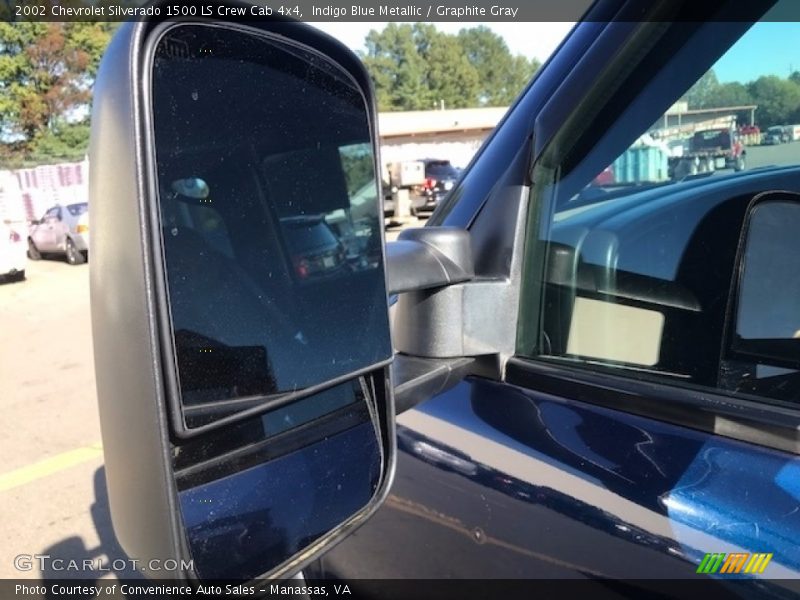 Indigo Blue Metallic / Graphite Gray 2002 Chevrolet Silverado 1500 LS Crew Cab 4x4