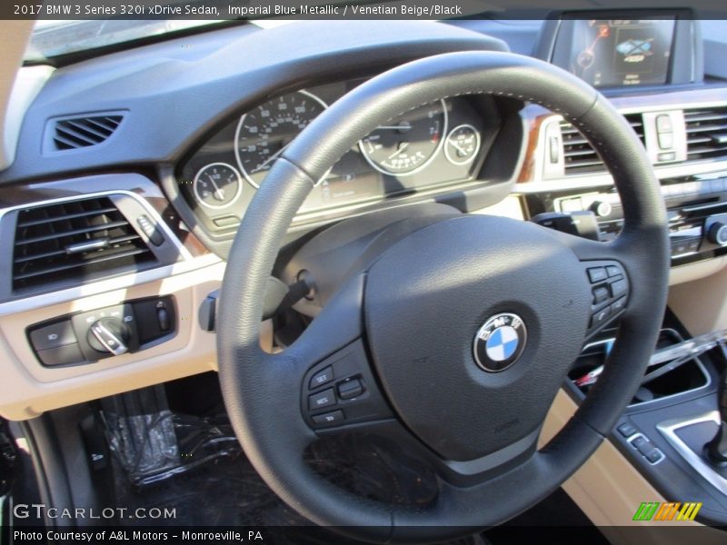 Imperial Blue Metallic / Venetian Beige/Black 2017 BMW 3 Series 320i xDrive Sedan