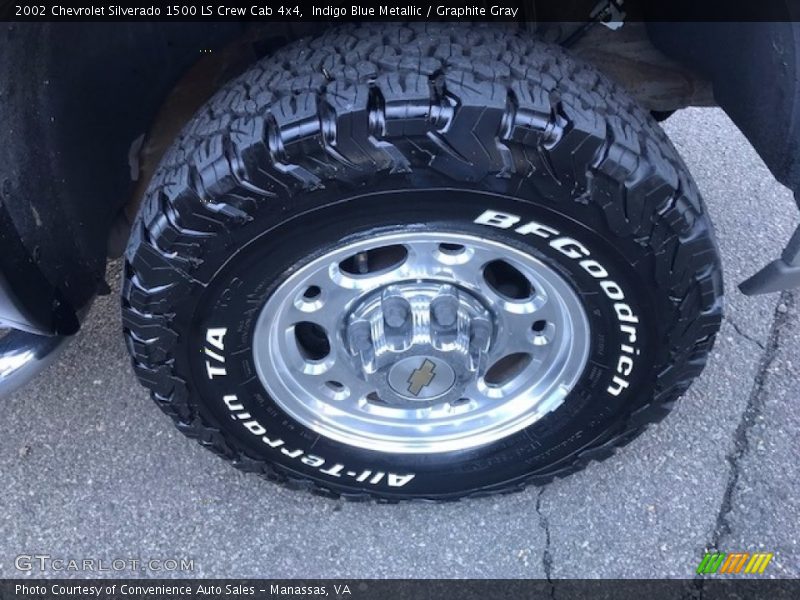 Indigo Blue Metallic / Graphite Gray 2002 Chevrolet Silverado 1500 LS Crew Cab 4x4
