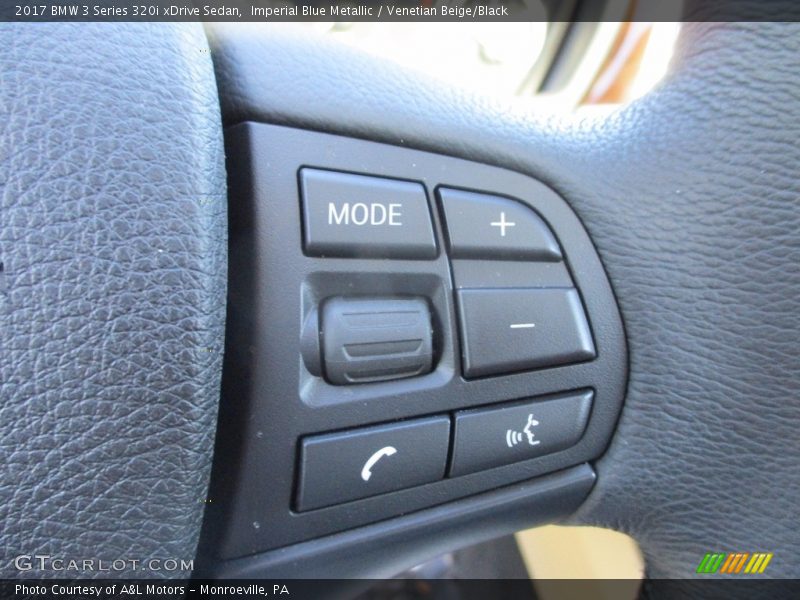Imperial Blue Metallic / Venetian Beige/Black 2017 BMW 3 Series 320i xDrive Sedan