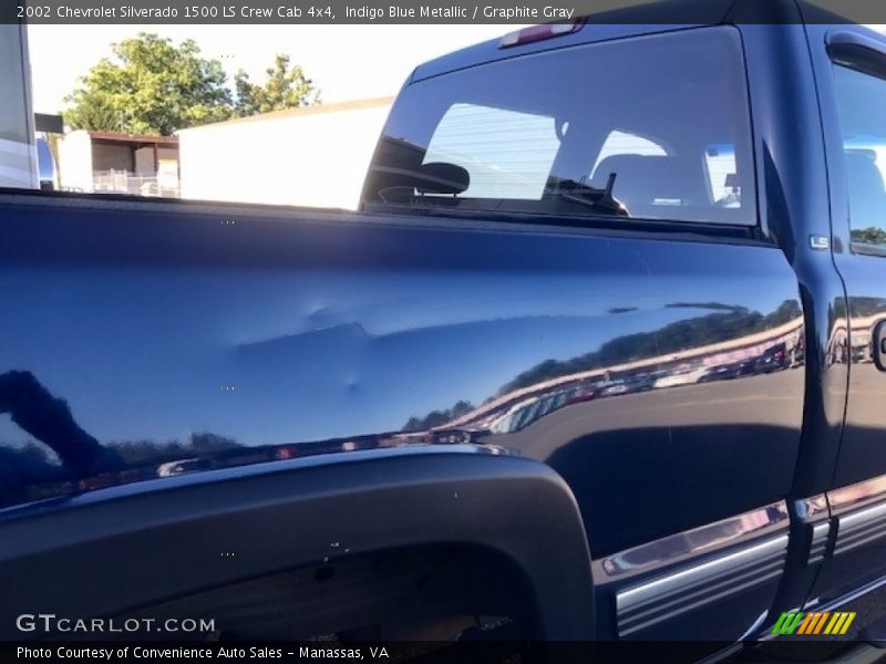Indigo Blue Metallic / Graphite Gray 2002 Chevrolet Silverado 1500 LS Crew Cab 4x4