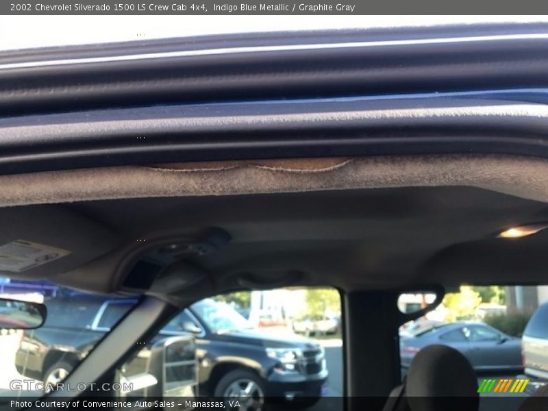 Indigo Blue Metallic / Graphite Gray 2002 Chevrolet Silverado 1500 LS Crew Cab 4x4