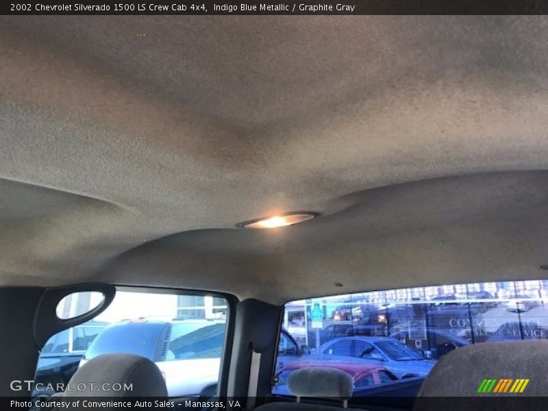 Indigo Blue Metallic / Graphite Gray 2002 Chevrolet Silverado 1500 LS Crew Cab 4x4