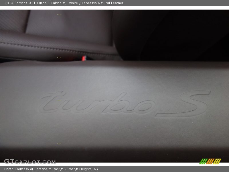 White / Espresso Natural Leather 2014 Porsche 911 Turbo S Cabriolet