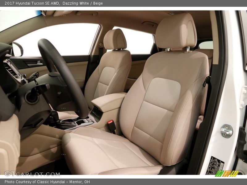 Dazzling White / Beige 2017 Hyundai Tucson SE AWD