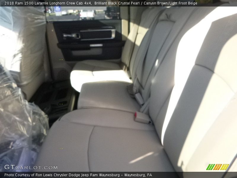 Brilliant Black Crystal Pearl / Canyon Brown/Light Frost Beige 2018 Ram 1500 Laramie Longhorn Crew Cab 4x4