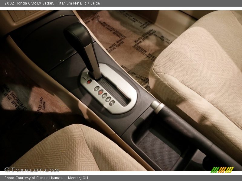Titanium Metallic / Beige 2002 Honda Civic LX Sedan