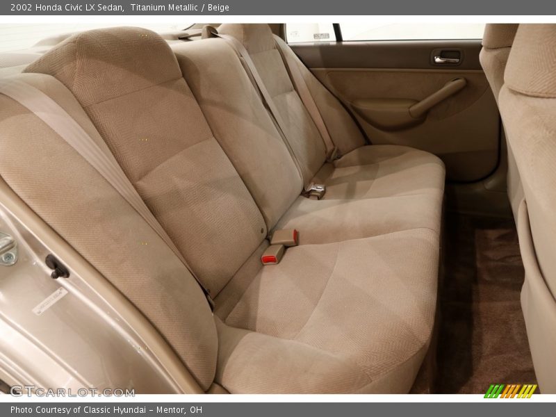 Titanium Metallic / Beige 2002 Honda Civic LX Sedan