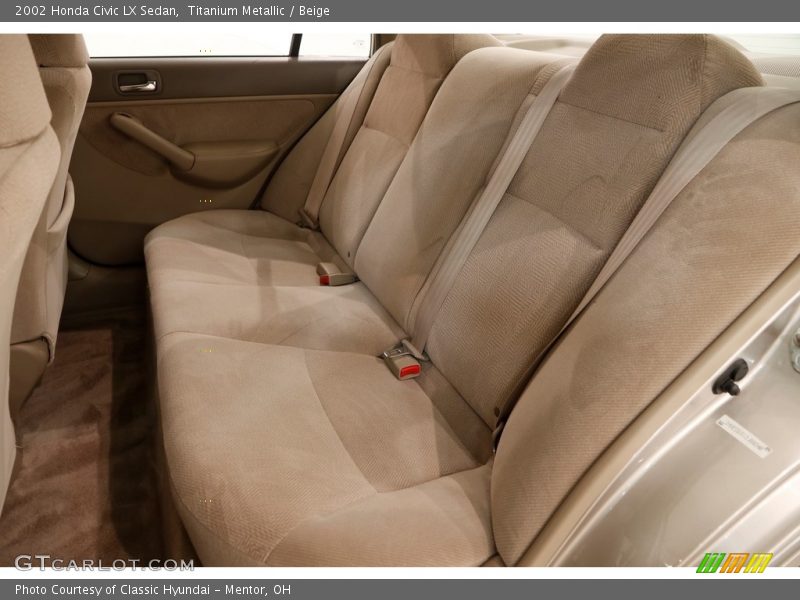 Titanium Metallic / Beige 2002 Honda Civic LX Sedan