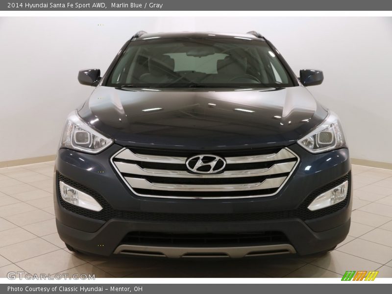 Marlin Blue / Gray 2014 Hyundai Santa Fe Sport AWD
