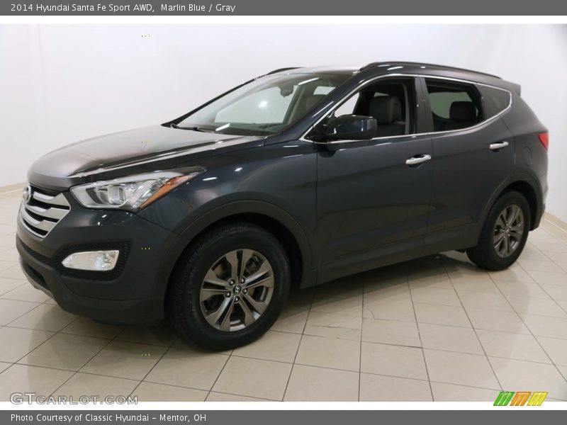 Marlin Blue / Gray 2014 Hyundai Santa Fe Sport AWD
