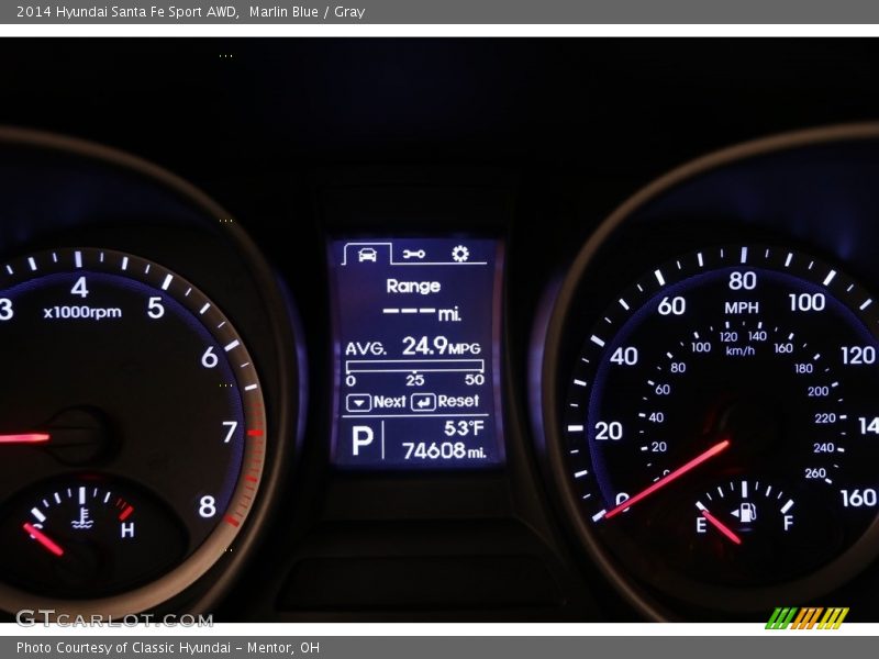 Marlin Blue / Gray 2014 Hyundai Santa Fe Sport AWD