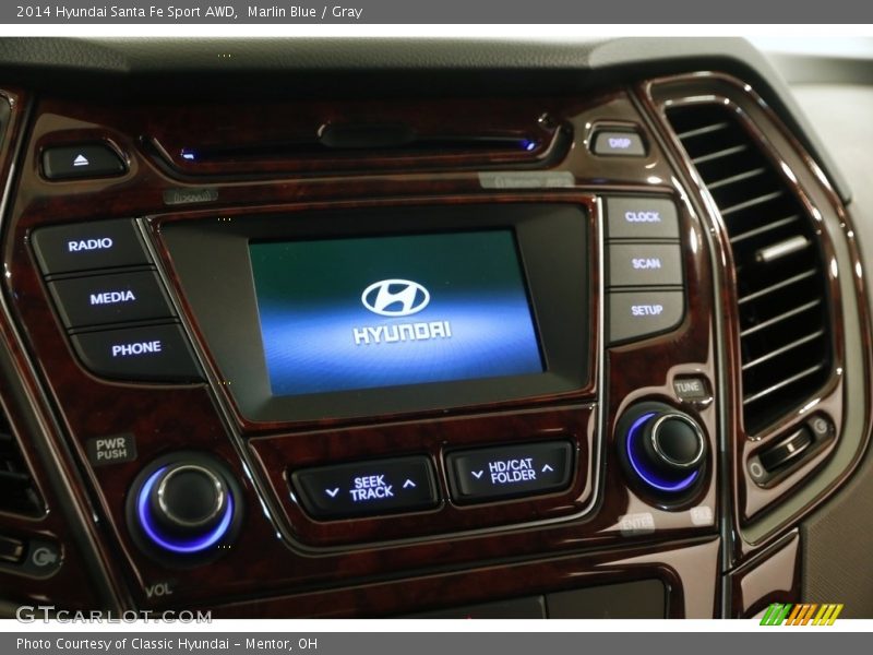 Marlin Blue / Gray 2014 Hyundai Santa Fe Sport AWD