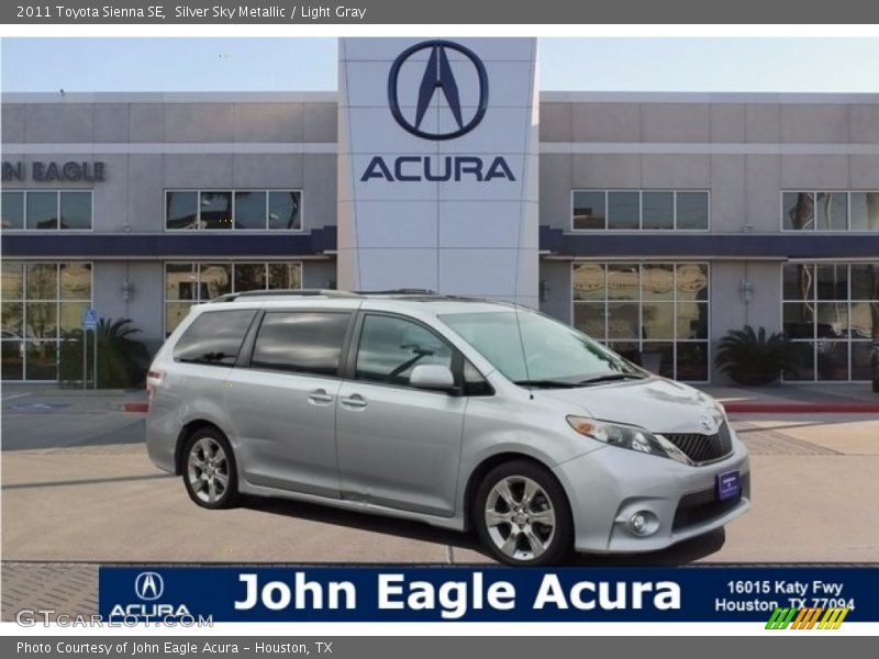 Silver Sky Metallic / Light Gray 2011 Toyota Sienna SE
