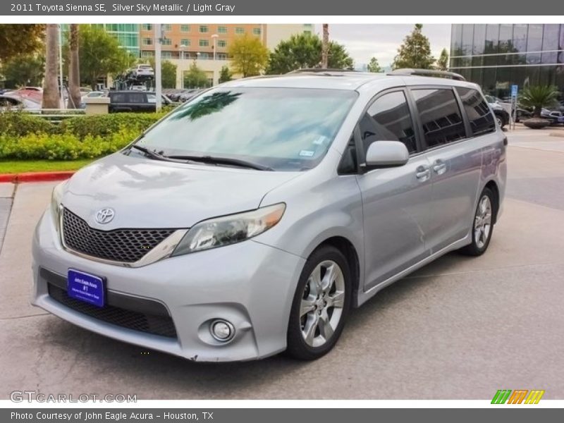 Silver Sky Metallic / Light Gray 2011 Toyota Sienna SE