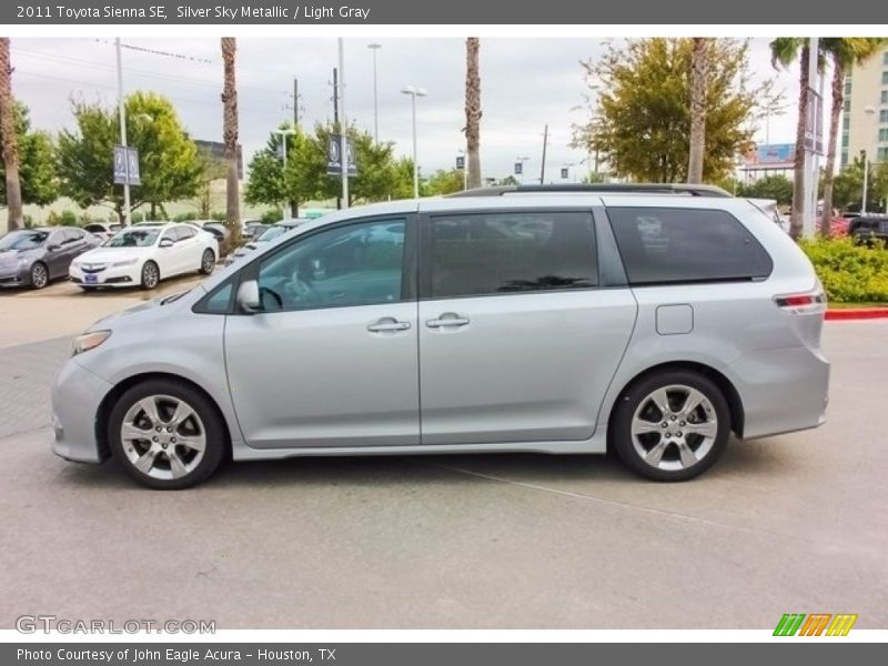 Silver Sky Metallic / Light Gray 2011 Toyota Sienna SE